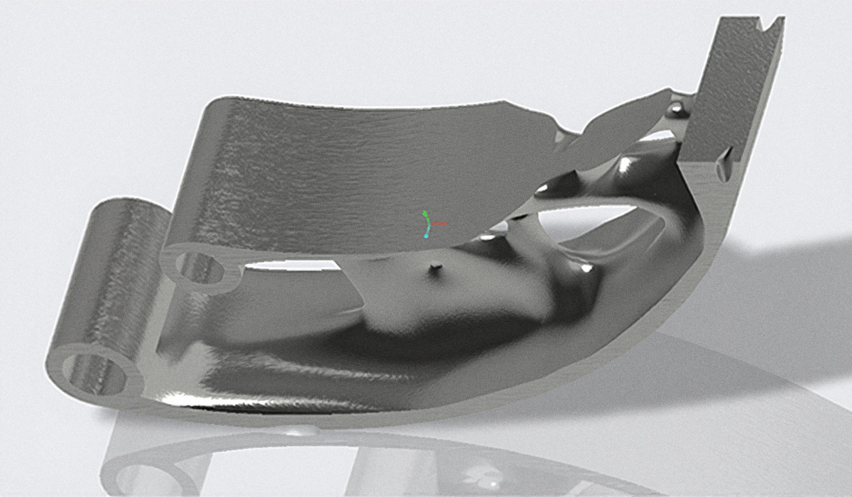 Topology-optimized organic part shape
