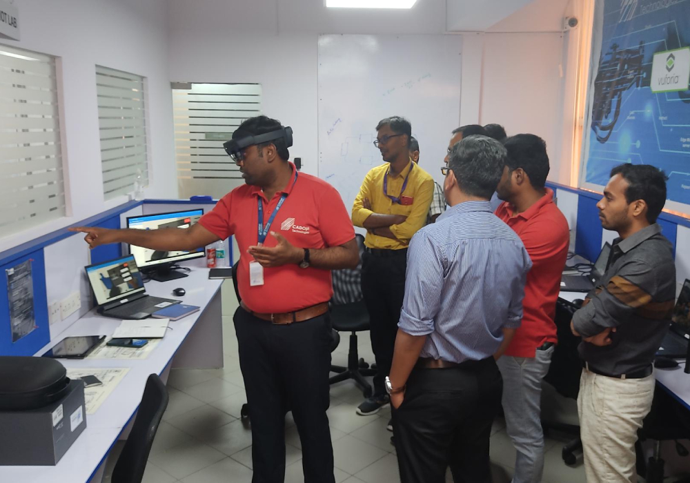 Visitors at the CADOpt Digital Innovation Lab, Bengaluru